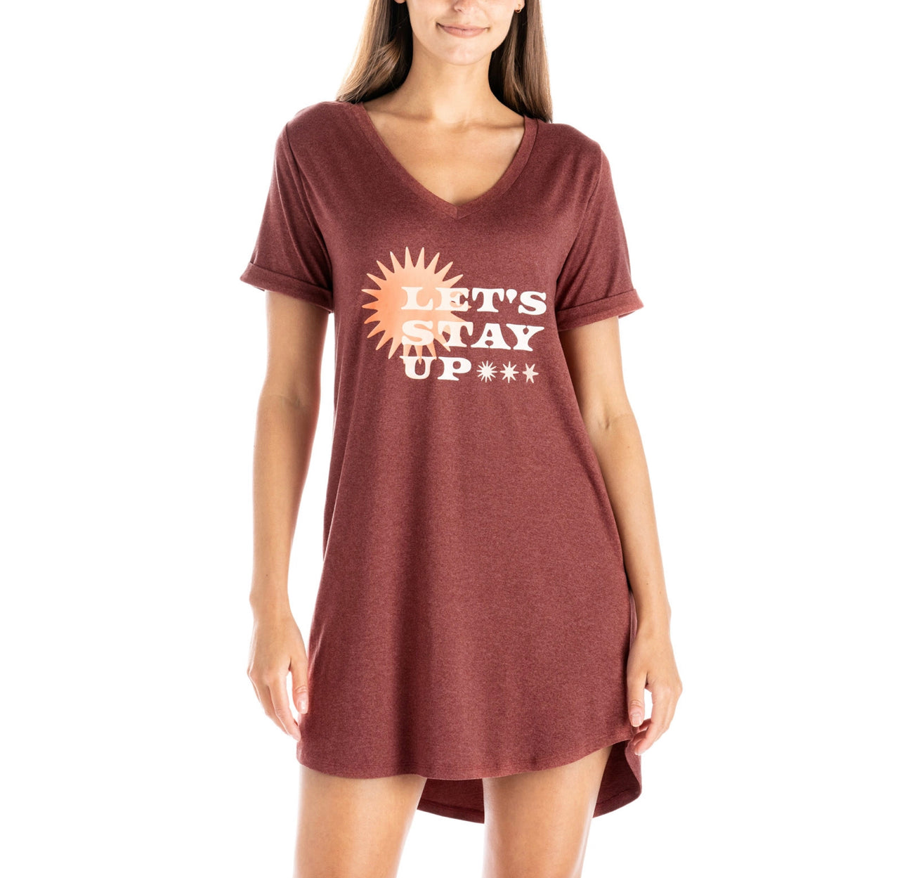 Let's Stay Up Hello Mello Sleep Shirt