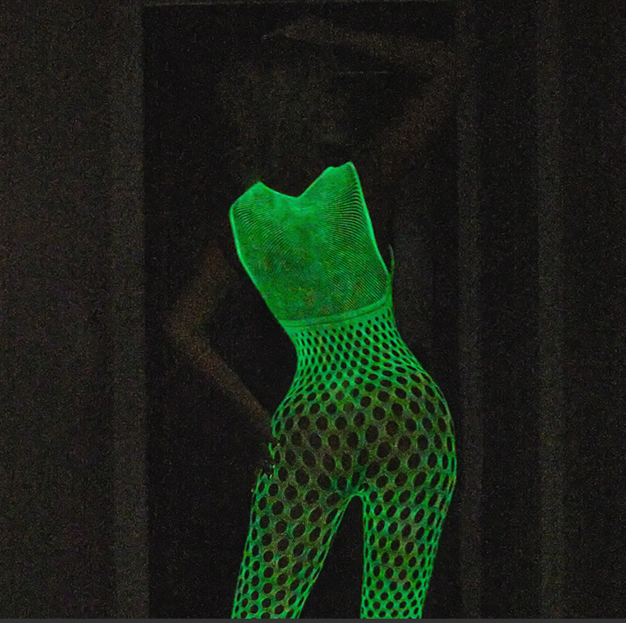 Glow in the dark see through fishnet Bodystockings