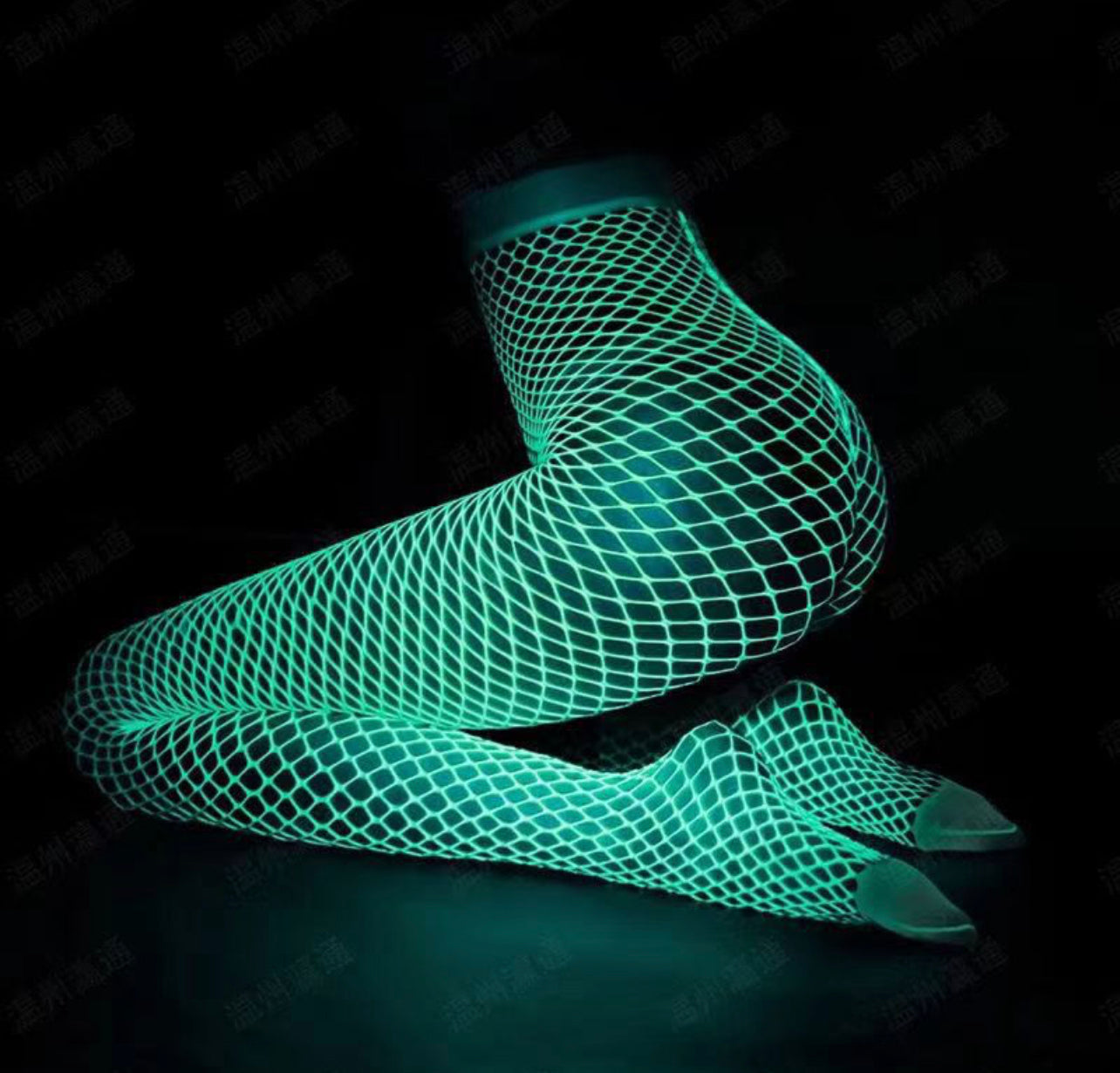 Glow in the dark fishnet tights