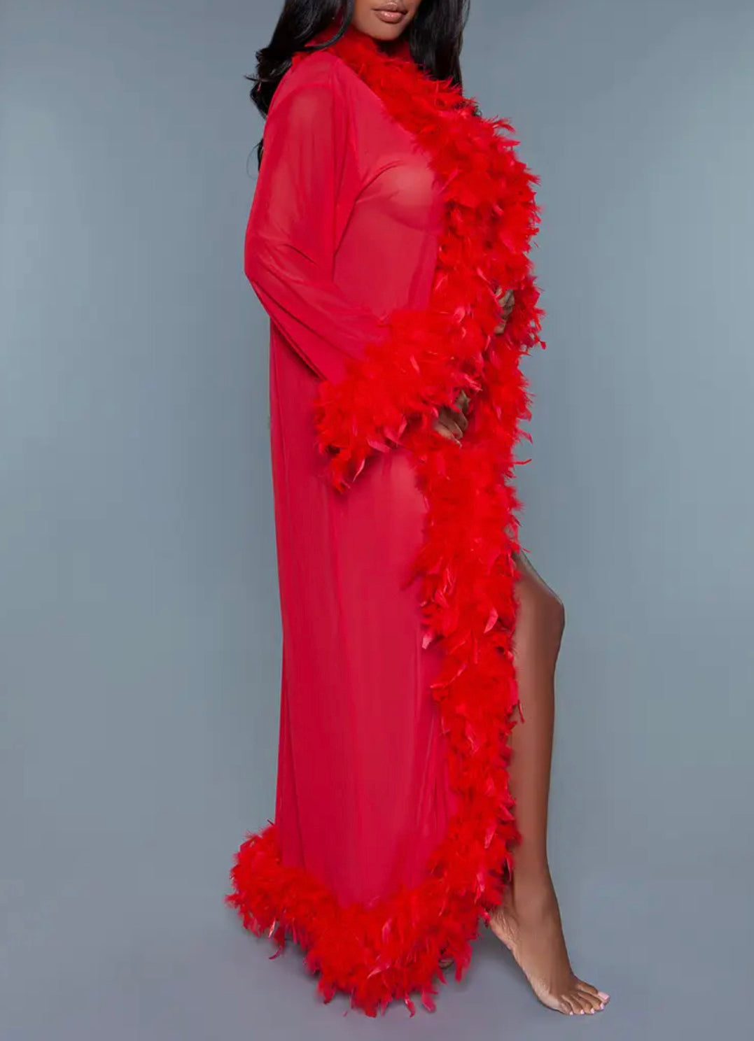 Red Love Feather Robe