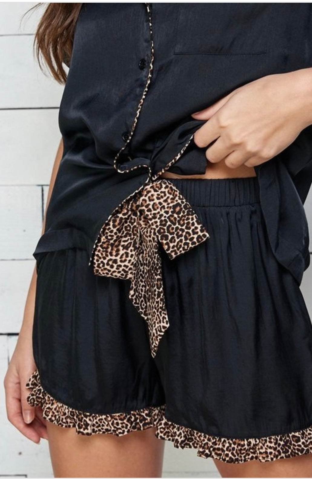 Luna Shorts Pajama Set Short Sleeve Button Up