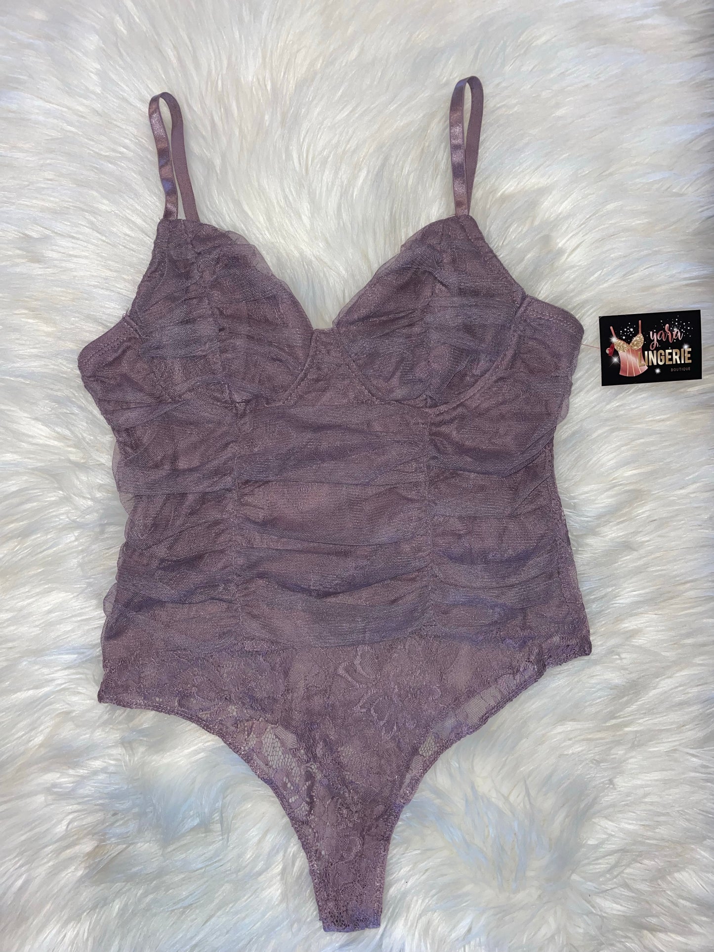Brigitte Shirring bra cup bodysuit
