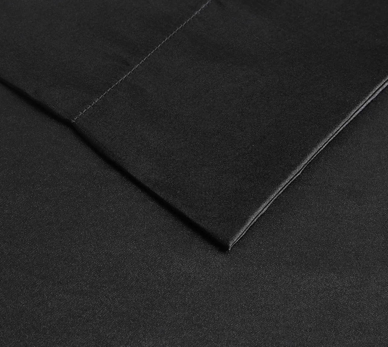 2-Pack Satin Pillowcases, Black