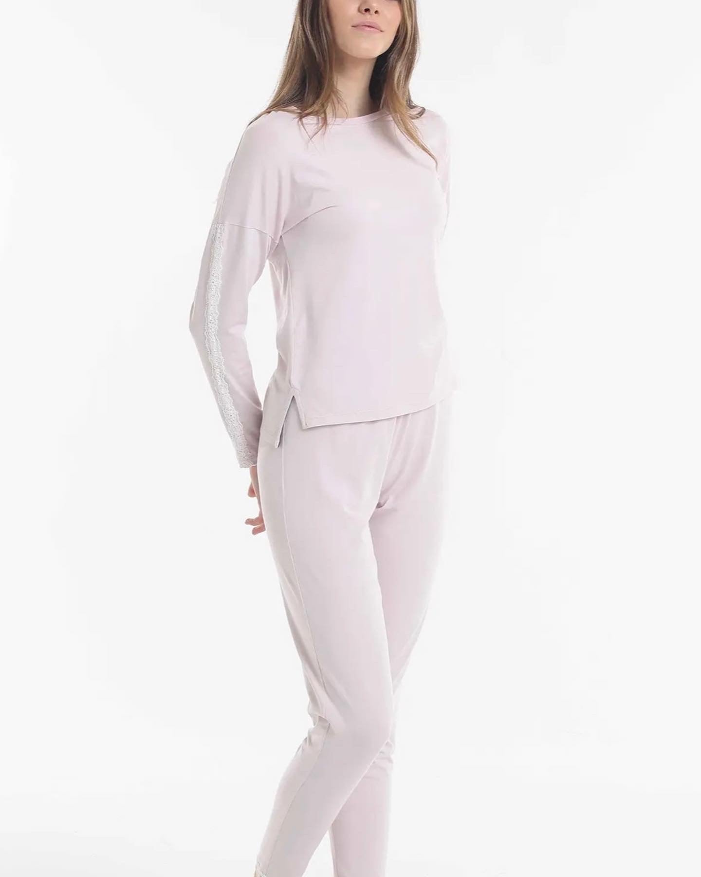 YaYa Lounge wear Women Cotton & Modal Long Sleeve Pajama Set – Yara  Lingerie Boutique