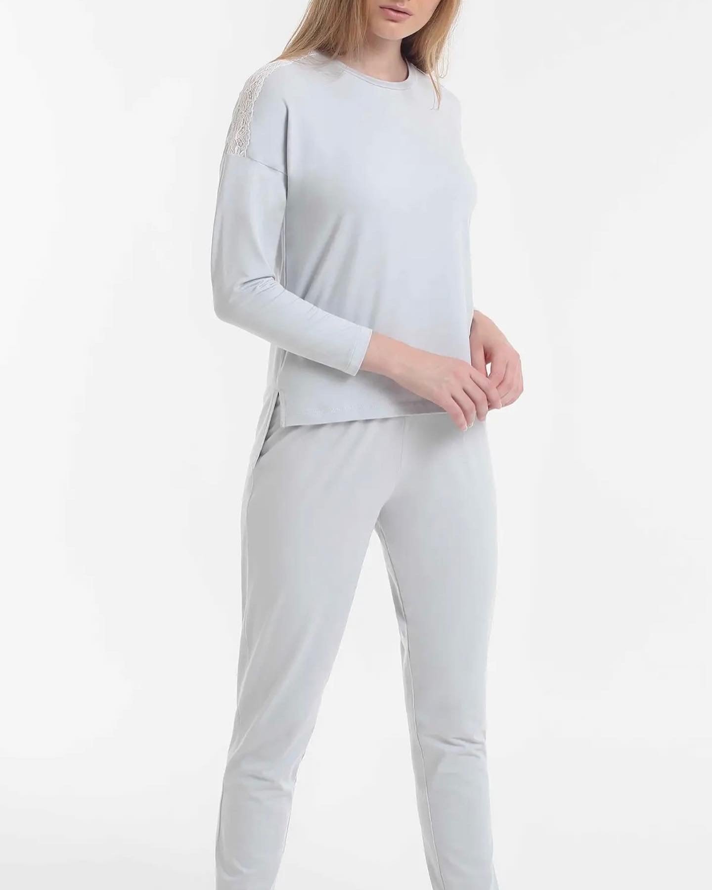 YaYa Lounge wear Women Cotton & Modal Long Sleeve Pajama Set