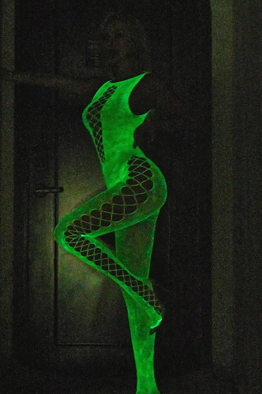 Glow in the Dark See Through Fishnet Bodystockings