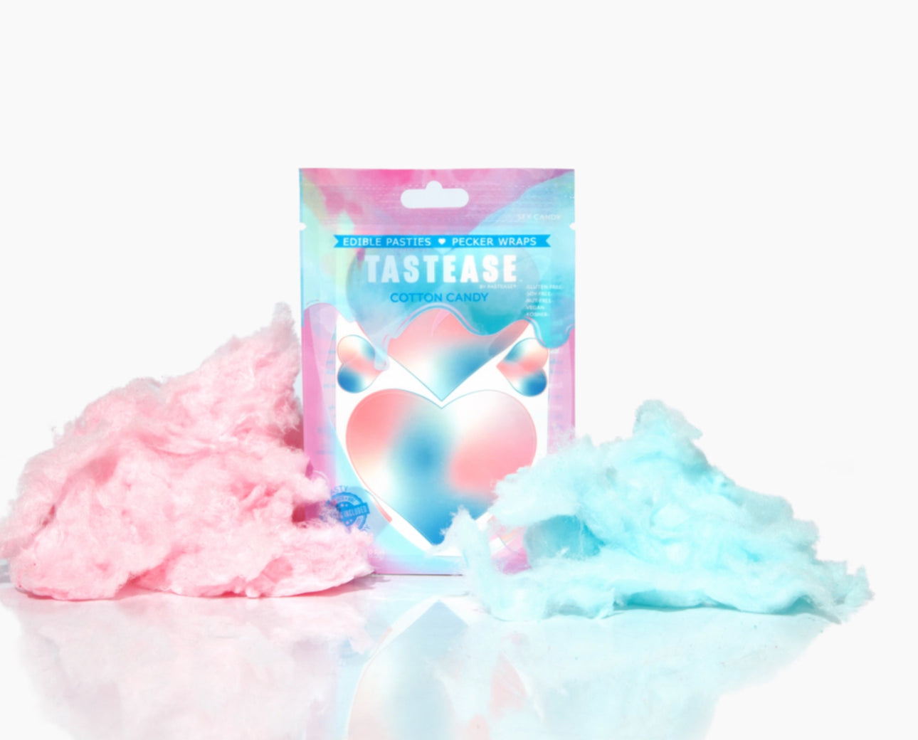 Tastease: Edible Pasties & Pecker Wraps in Cotton Candy