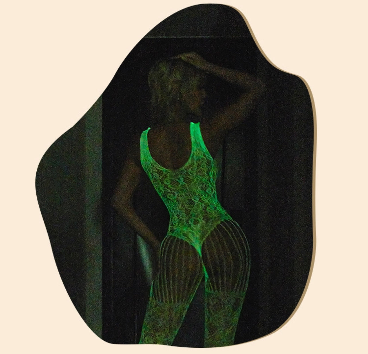 Glow in the Dark Sexy See Through Fishnet Bodystockings
