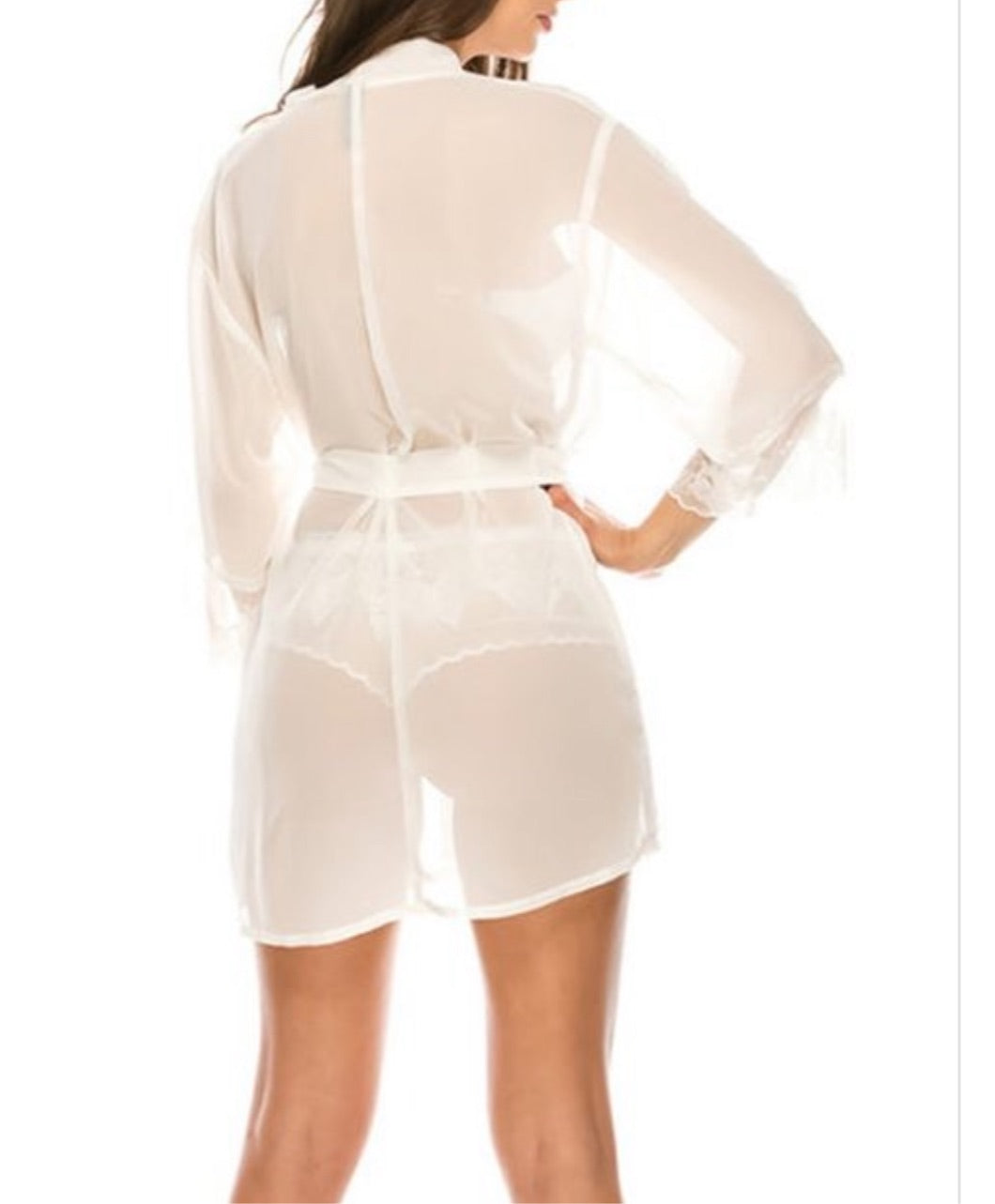 Sola Mesh Robe lace with Thong