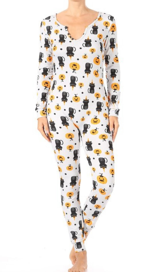 Halloween Pumpkin / Cat Jumpsuit