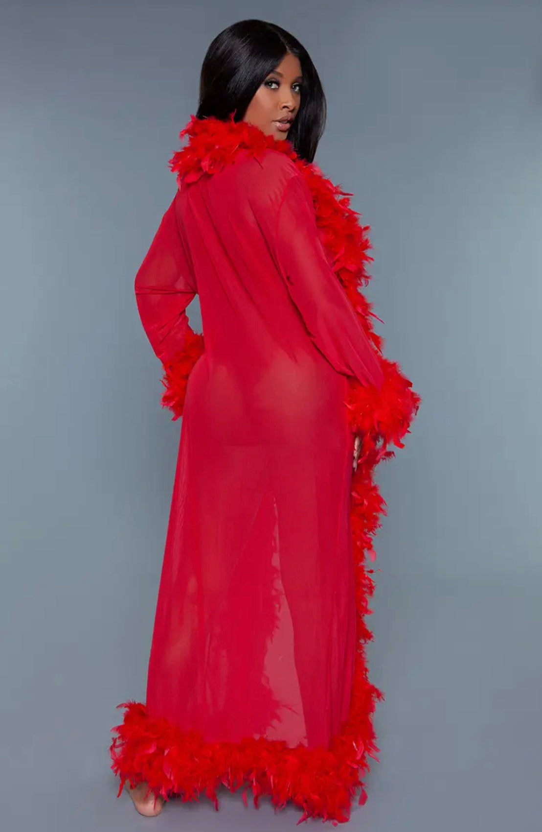 Red Love Feather Robe