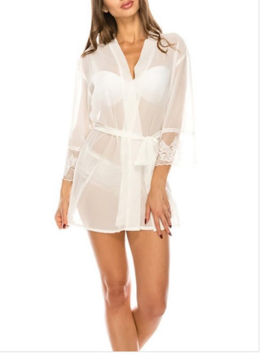 Sola Mesh Robe lace with Thong